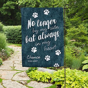 Paw Prints On My Heart Personalized Garden Flag