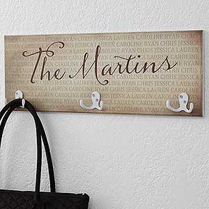 Together Forever Personalized Coat Rack