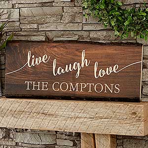 Live, Laugh, Love Personalized Basswood Planks-Large