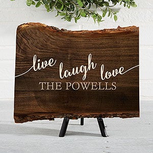 Live, Laugh, Love Personalized Basswood Planks-Small