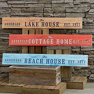 Home Away From Home Personalized Wooden Sign