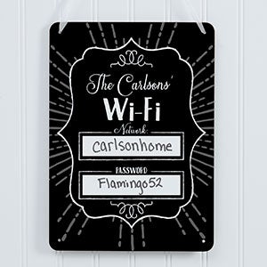 WiFi Password Personalized Dry Erase Sign