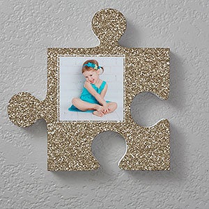 Personalized Photo Puzzle Piece Wall Décor- Textured Designs