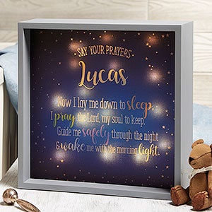 Bedtime Prayer 10x10 Personalized LED Light Shadow Box