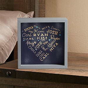 Close To Her Heart 6x6 Custom LED Light Shadow Box