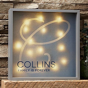 Initial Accent 10x10 Personalized LED Light Shadow Box