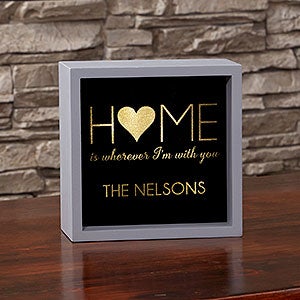 Home With You 6x6 Personalized LED Light Shadow Box