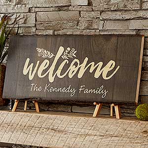 Cozy Home Sign - Large Personalized Basswood Plank