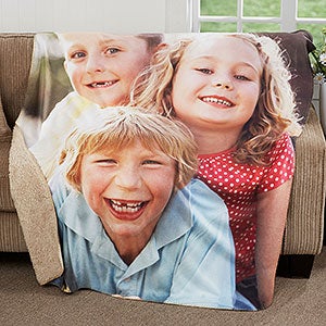 Picture Perfect Personalized 50x60 Sherpa Photo Blanket