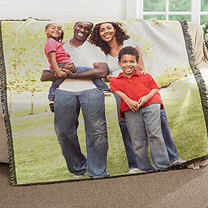 Picture Perfect Personalized 56x60 Woven Photo Throw