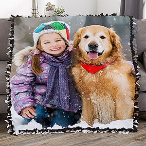 Picture Perfect Personalized 50x60 DIY Tie Photo Blanket