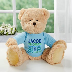 Personalized Teddy Bear For Baby Boy - Baby Birth Info