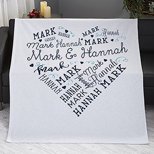 Loving Heart Personalized 50x60 Sweatshirt Blanket