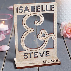 Personalized Wood Cutout Keepsake - You & I - 18341