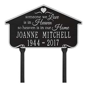 Heavenly Home Personalized Aluminum Memorial Lawn Plaque