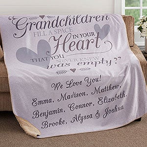 Grandparents Personalized 50x60 Sherpa Blanket