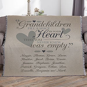 Grandparents Personalized 56x60 Woven Throw