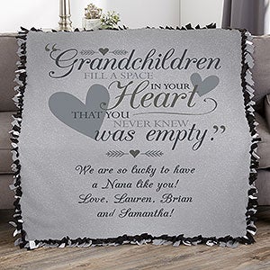 Grandparents Personalized 50x60 Tie Blanket