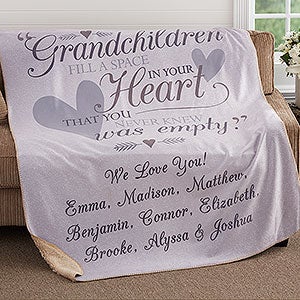 Grandparents Personalized Premium 50x60 Sherpa Blanket