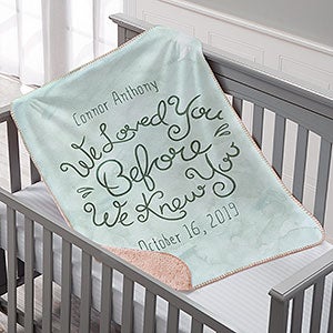 Personalized Baby Sherpa Blanket - I Loved You