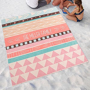 Bohemian Chic Personalized Beach Blanket