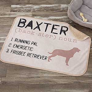 Definition of My Dog Personalized Premium Sherpa Blanket