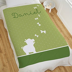 Baby Zoo Animals Personalized 50x60 Fleece Blanket