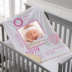 Personalized Precious Moments Baby Blanket for Girls