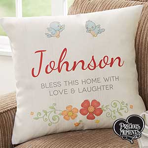 Precious Moments® Floral Personalized 18 Throw Pillow