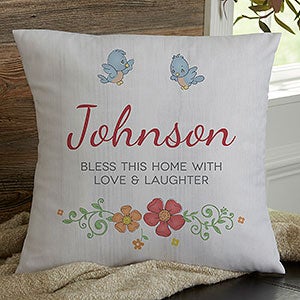 Precious Moments Floral 18 Personalized Pillow