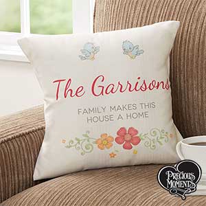 Precious Moments® Floral Personalized 14 Throw Pillow