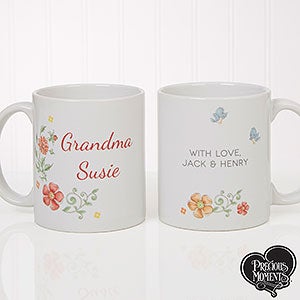 Precious Moments® Floral Personalized Coffee Mug 11 oz.- White