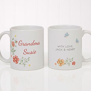 Precious Moments Floral Mug - 11oz White