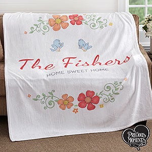 Precious Moments® Floral Personalized 50x60 Fleece Blanket