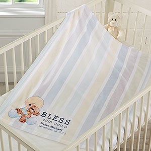 Custom Baby Blanket - Precious Moments Bless This Child