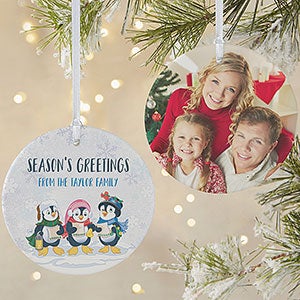 Personalized Precious Moments Penguin Photo Ornament