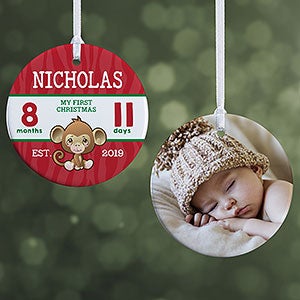 Precious Moments Baby's First Christmas Photo Ornament