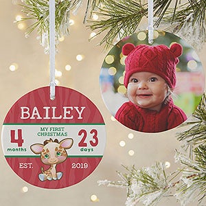 Baby's First Christmas Precious Moments Photo Ornament