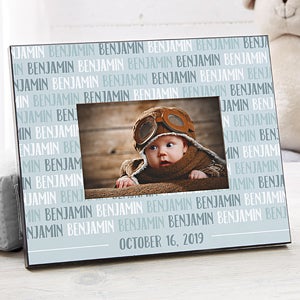 Personalized Modern Baby Boy Picture Frames