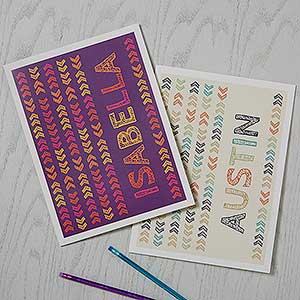 Personalized School Folders - Stencil Name