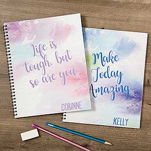 Personalized Notebooks - Watercolor Design