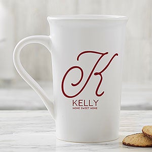 Name & Initial Personalized Latte Mug