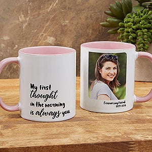 Personalized Memorial Photo Coffee Mug - 11oz Pink