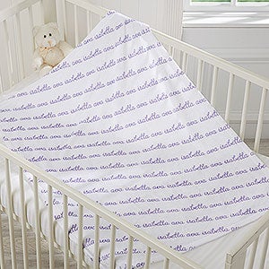 Playful Name Personalized 30x40 Fleece Baby Blanket