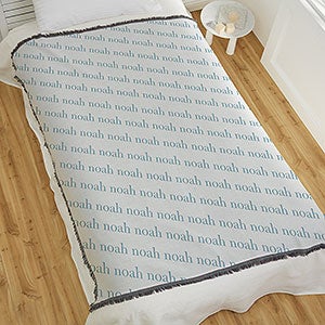 Playful Name Personalized 56X60 Woven Throw Blanket