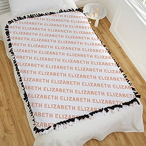 Playful Name Personalized 50x60 Tie Blanket