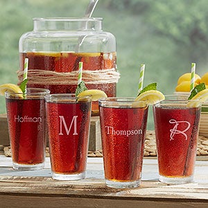 Custom Engraved Drinking Glasses - Classic Celebrations