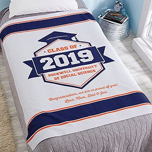 Class Of Personalized Graduation 50x60 Sweatshirt Blanket