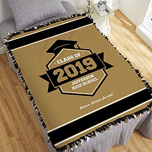 Class Of Personalized Graduation 50x60 Tie Blanket