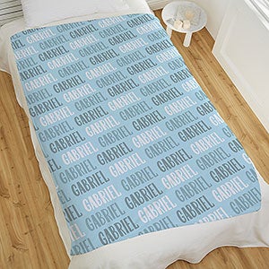 Modern Boy Name Personalized 50x60 Fleece Blanket